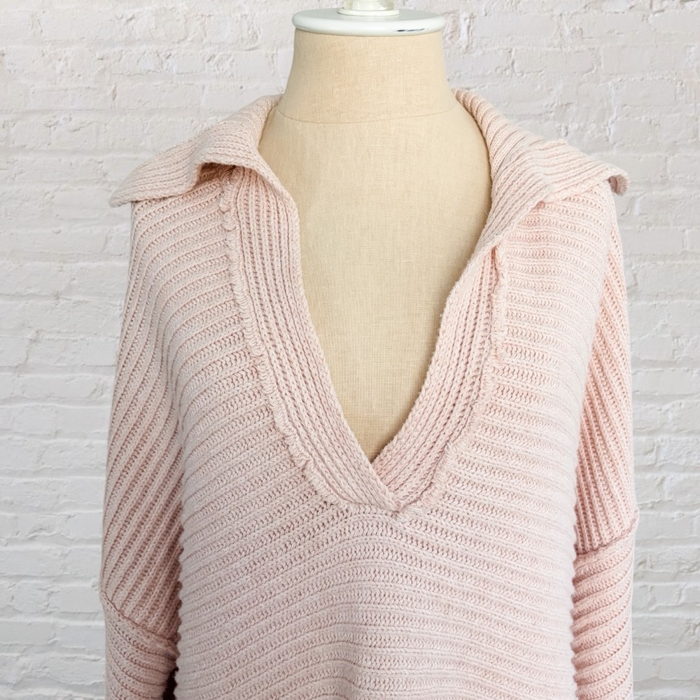 Free People Marlie Pullover Ribbed Sweater in Pink - Picture 6 of 15